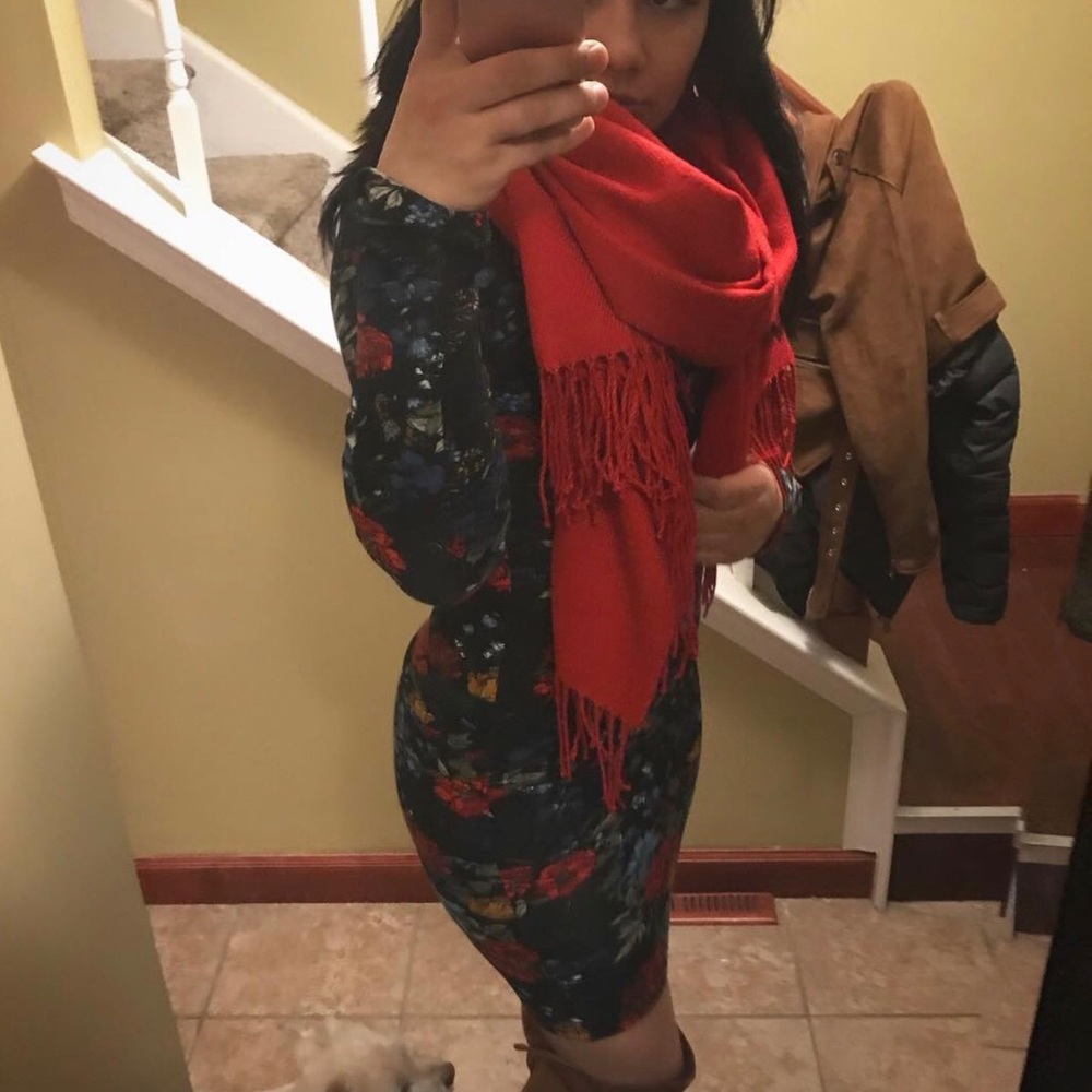 Flower Tight Mini Dress - Picture 2 of 2
